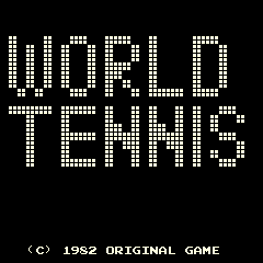 World Tennis Title Screen